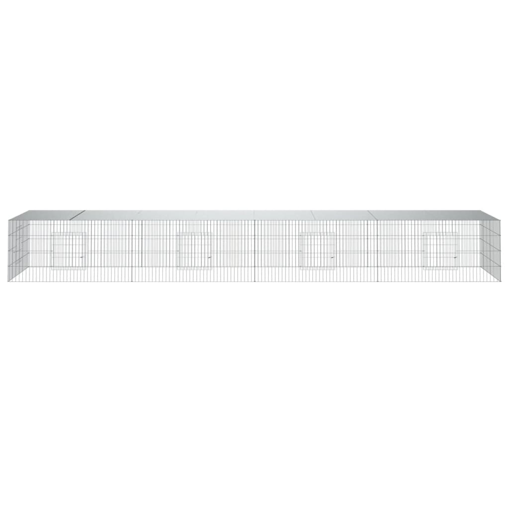 Cage à lapin 4 panneaux en fer galvanisé - 433 x 109 x 54 cm - number 3.