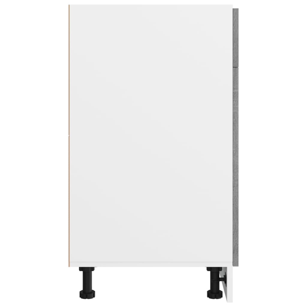 Køkkenskab m. skuffe 40x46x81,5 cm konstrueret træ grå sonoma - number 6.