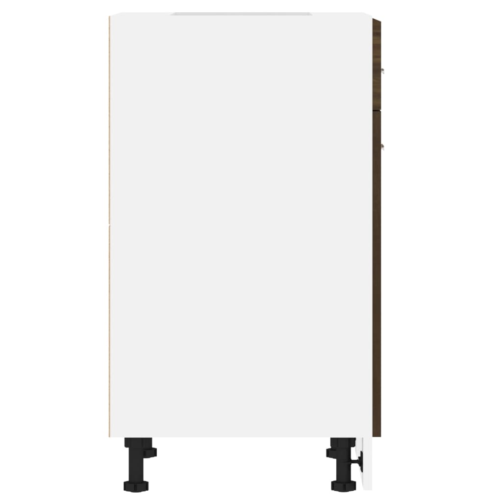 Kjøkkenskap med skuff 50x46x81,5 cm konstruert tre brun eik - brun eik, 1, kjøkkenskap med skuffer 50 cm - number 6.