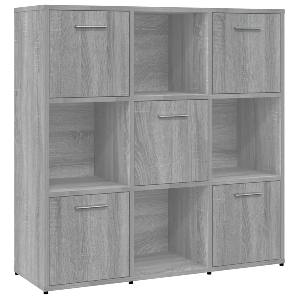 Libreria 90x30x90 cm legno ingegnerizzato - rovere sonoma grigio, 1 - number 2.