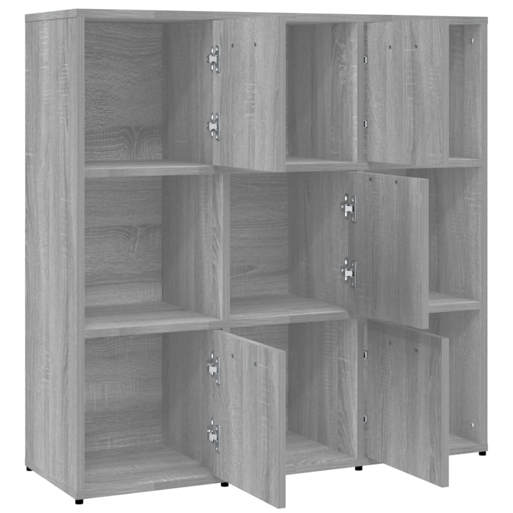 Libreria 90x30x90 cm legno ingegnerizzato - rovere sonoma grigio, 1 - number 5.