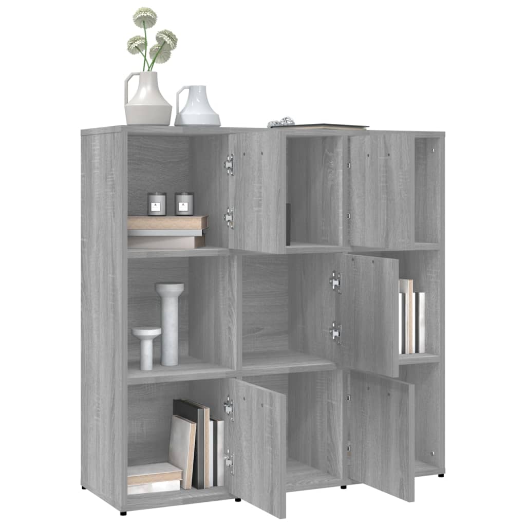 Libreria 90x30x90 cm legno ingegnerizzato - rovere sonoma grigio, 1 - number 4.