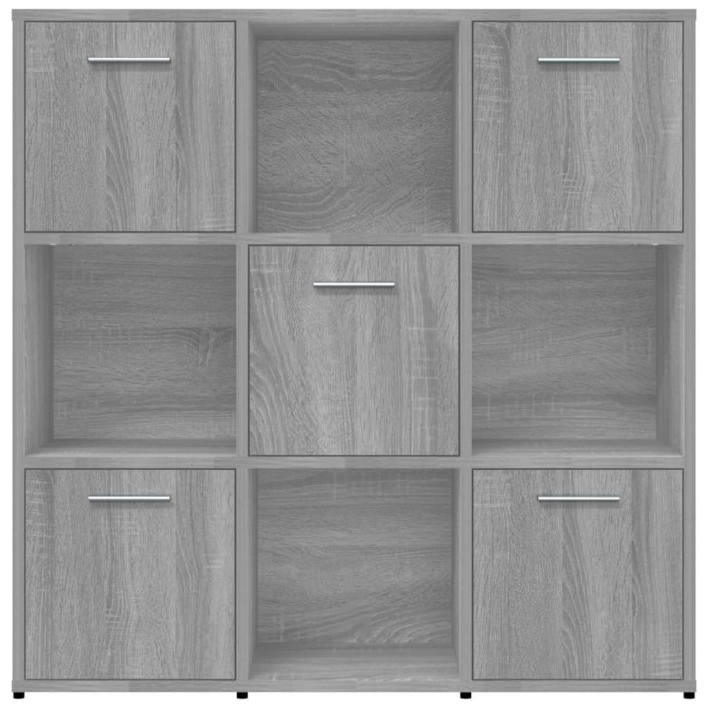 Libreria 90x30x90 cm legno ingegnerizzato - rovere sonoma grigio, 1 - number 6.