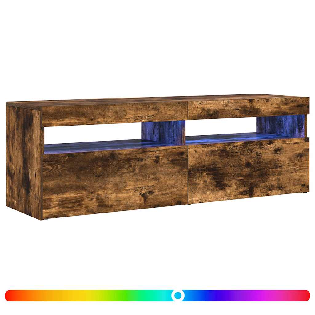 Tv-bord med led-lys 120x35x40 cm - røget eg, 1, 120 cm - number 2.