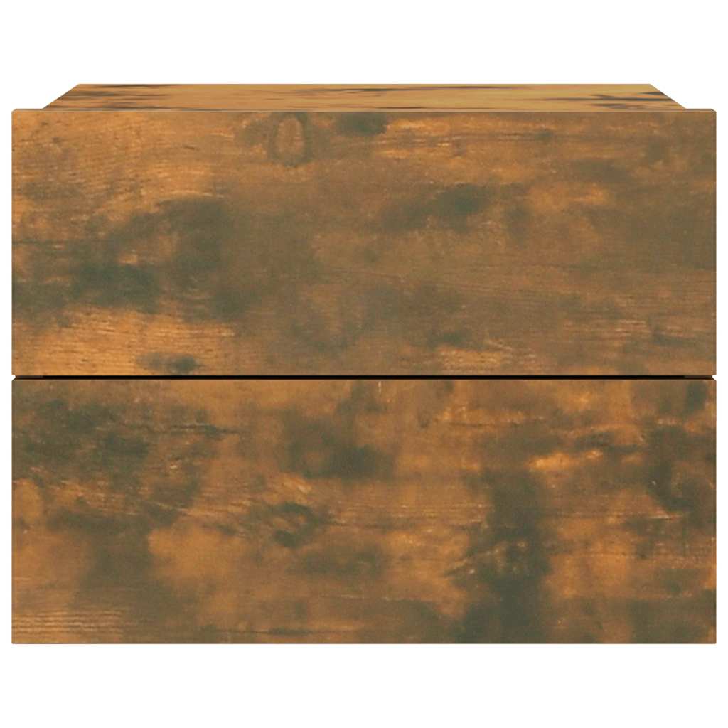 Sengeborde stk. 40x30x30 cm konstrueret træ røget egetræ - røget eg, 2 - number 4.