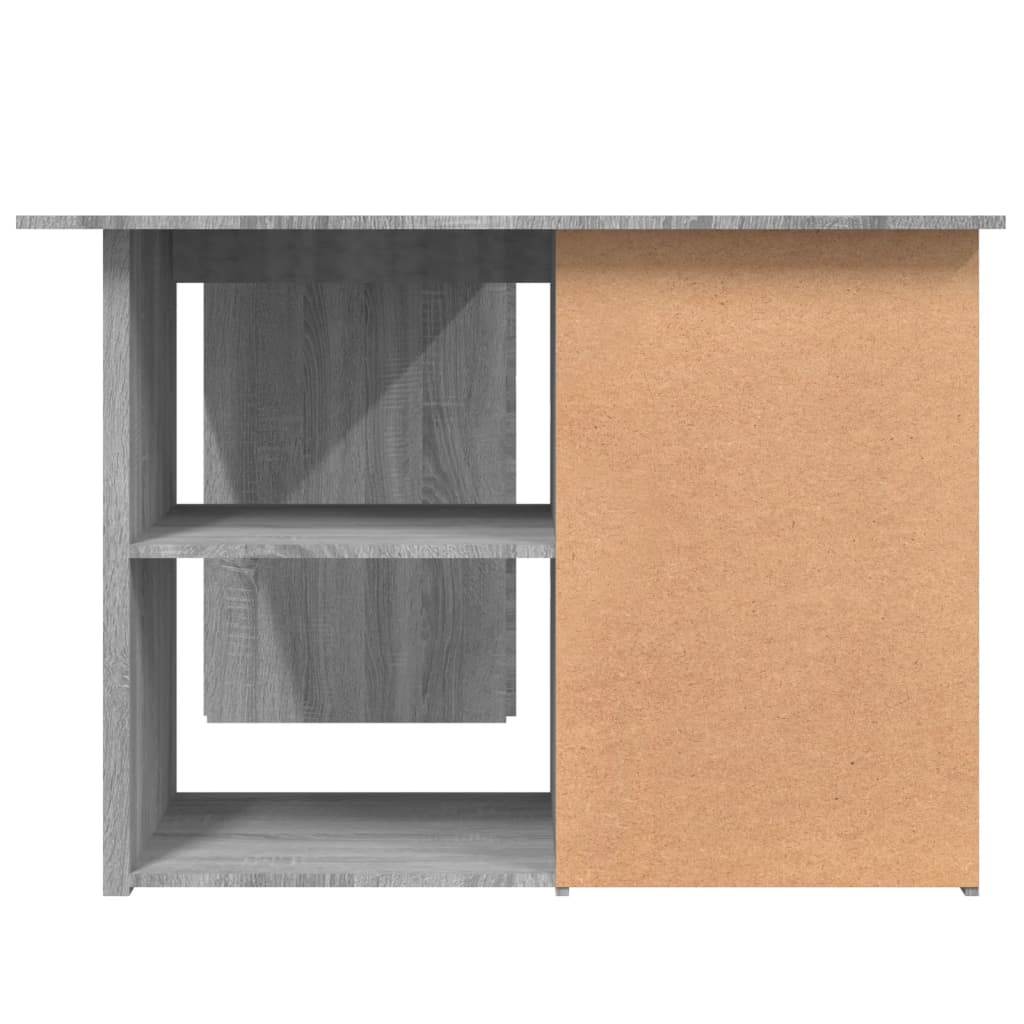 Desk 145x100x76 cm engineered wood - gray sonoma oak - number 7.
