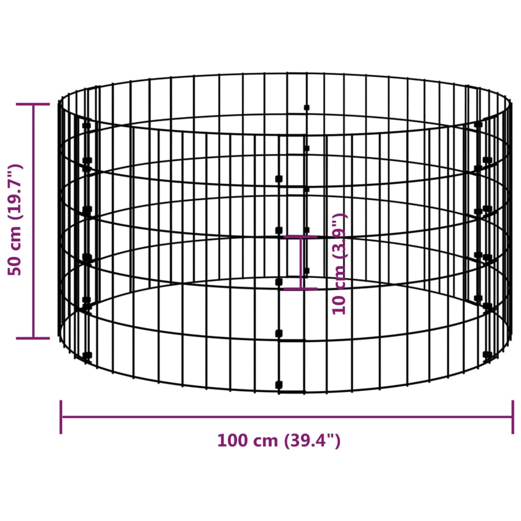 Gabion column galvanized steel round - ø 100 x 50 cm, 1 - number 6.