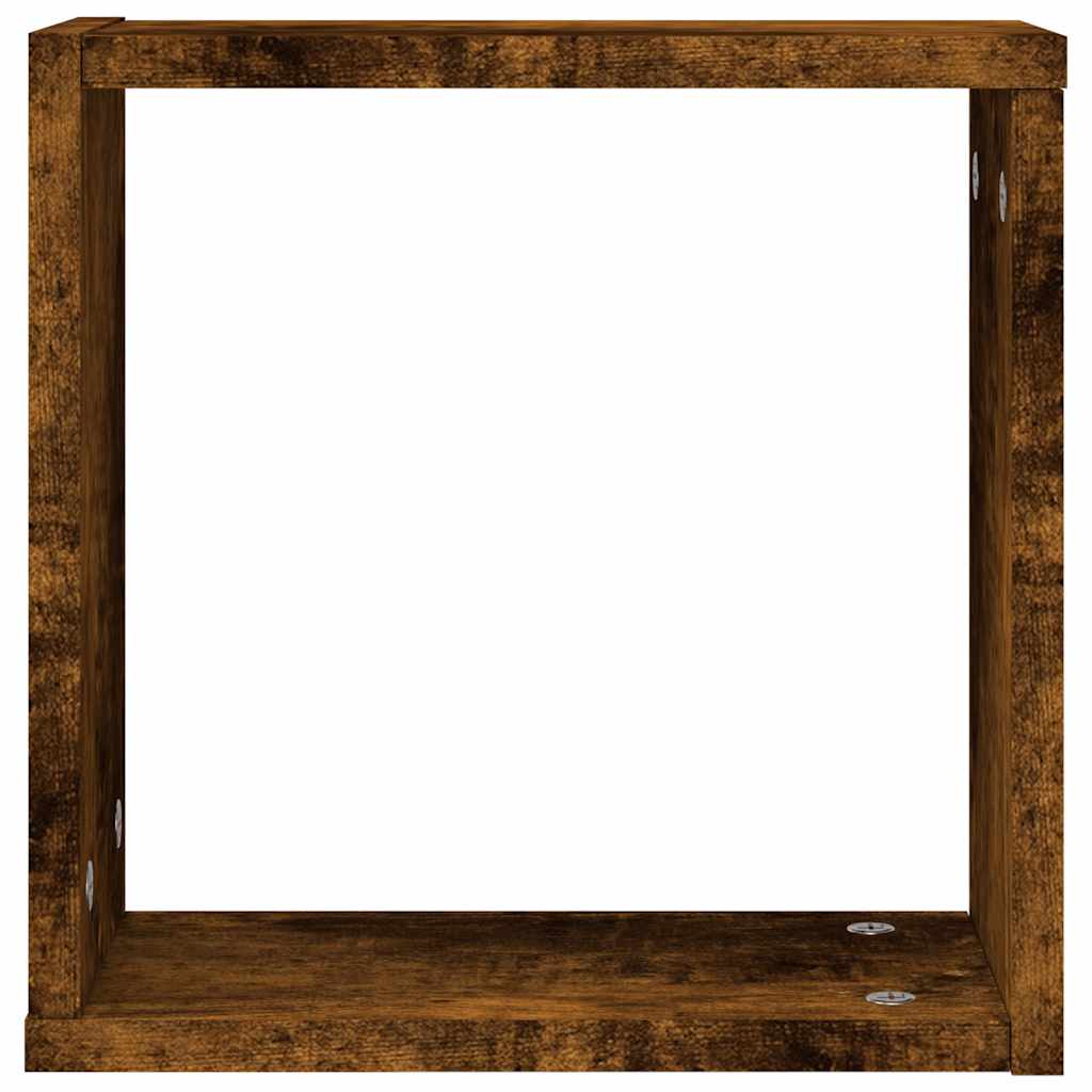 Półki ścienne szt. 30x15x30 cm sześcienne dąb wędzony - dąb wędzony, 2, 1 - number 6.