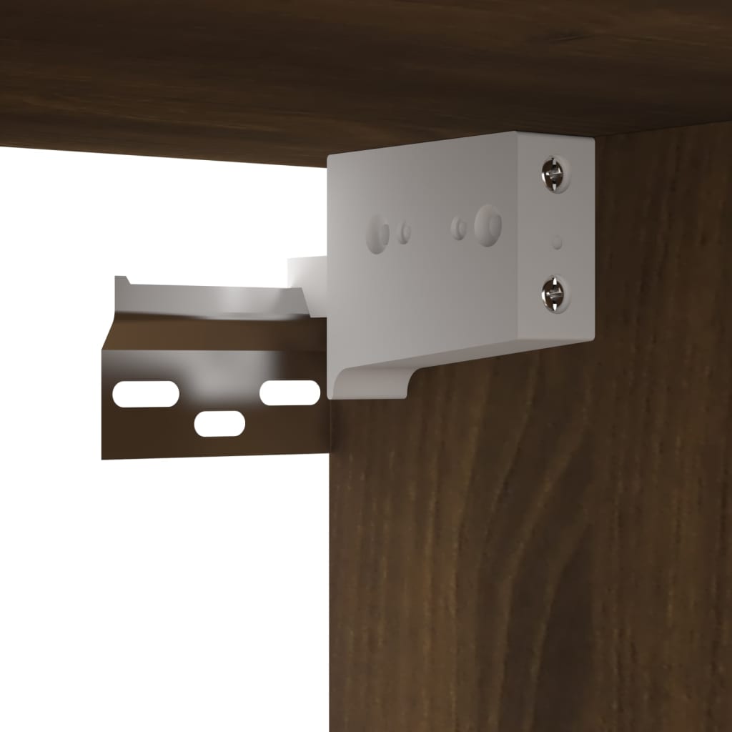 Stolik pod tv ścienny 60x30x30 cm drewno klejone dąb brązowy - dąb brązowy, 1 - number 7.