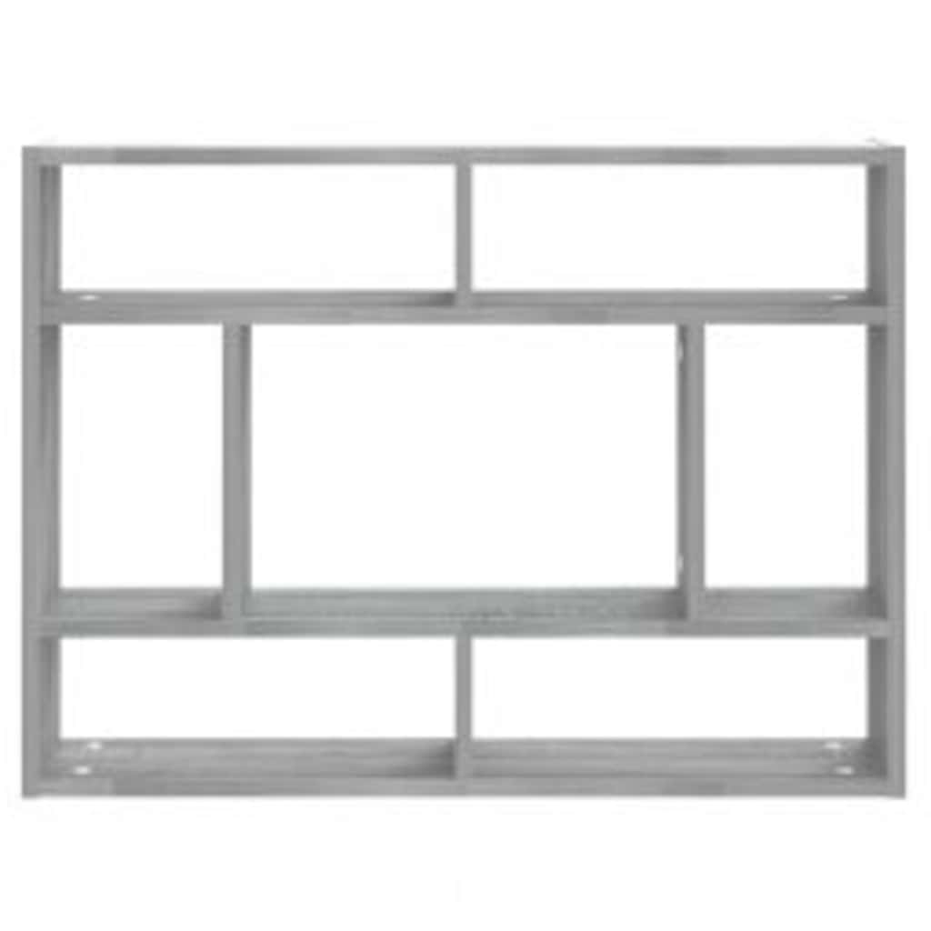 Væghylde 75x16x55 cm konstrueret træ - grå sonoma-eg, 1, x - number 4.