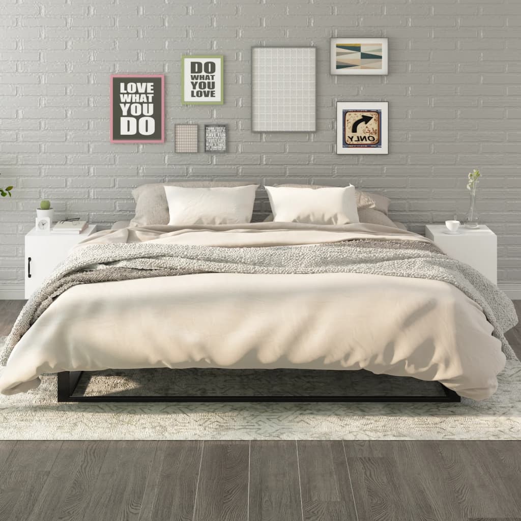 Nattbord stk. konstruert tre - hvit, 2 - number 1.