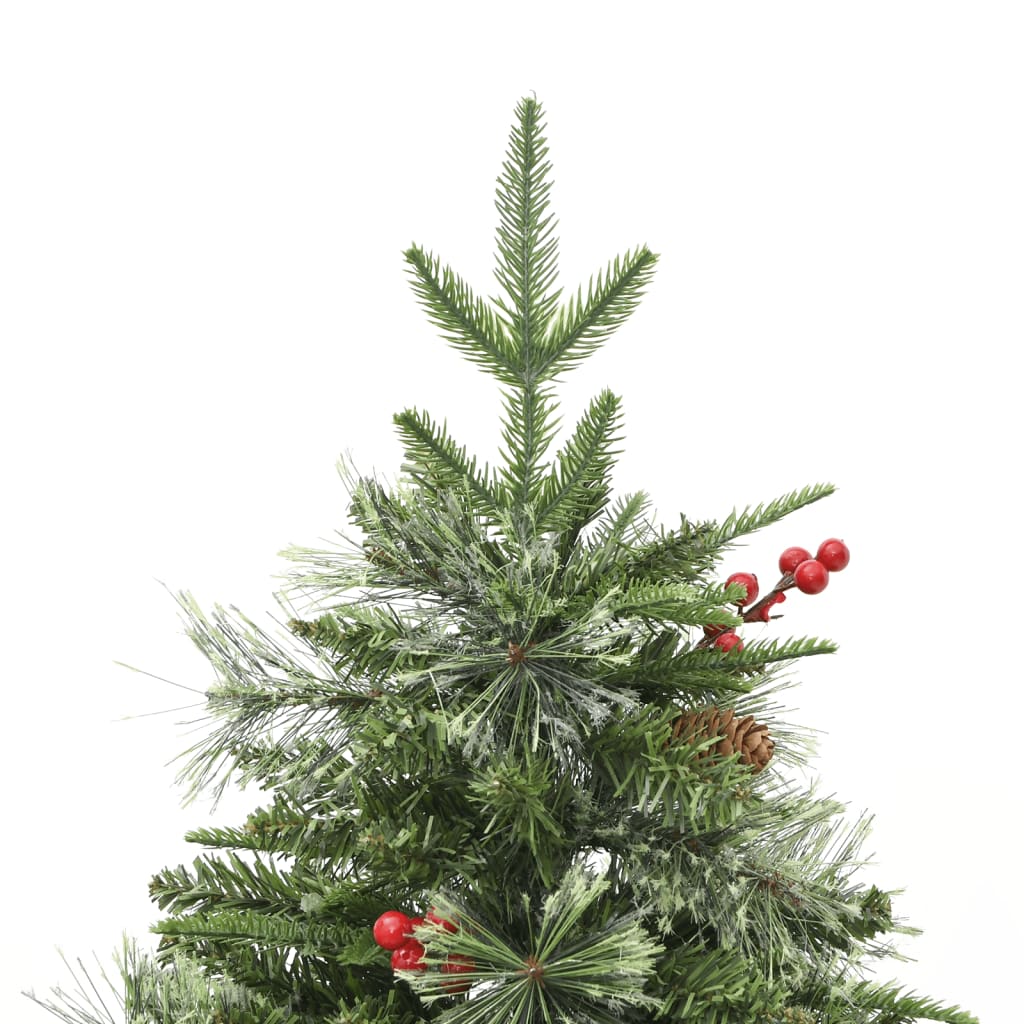 Sapin de noël avec pommes de pin et lumières pvc et pe 120 cm vert - 120 x 60 cm, 1 - number 7.