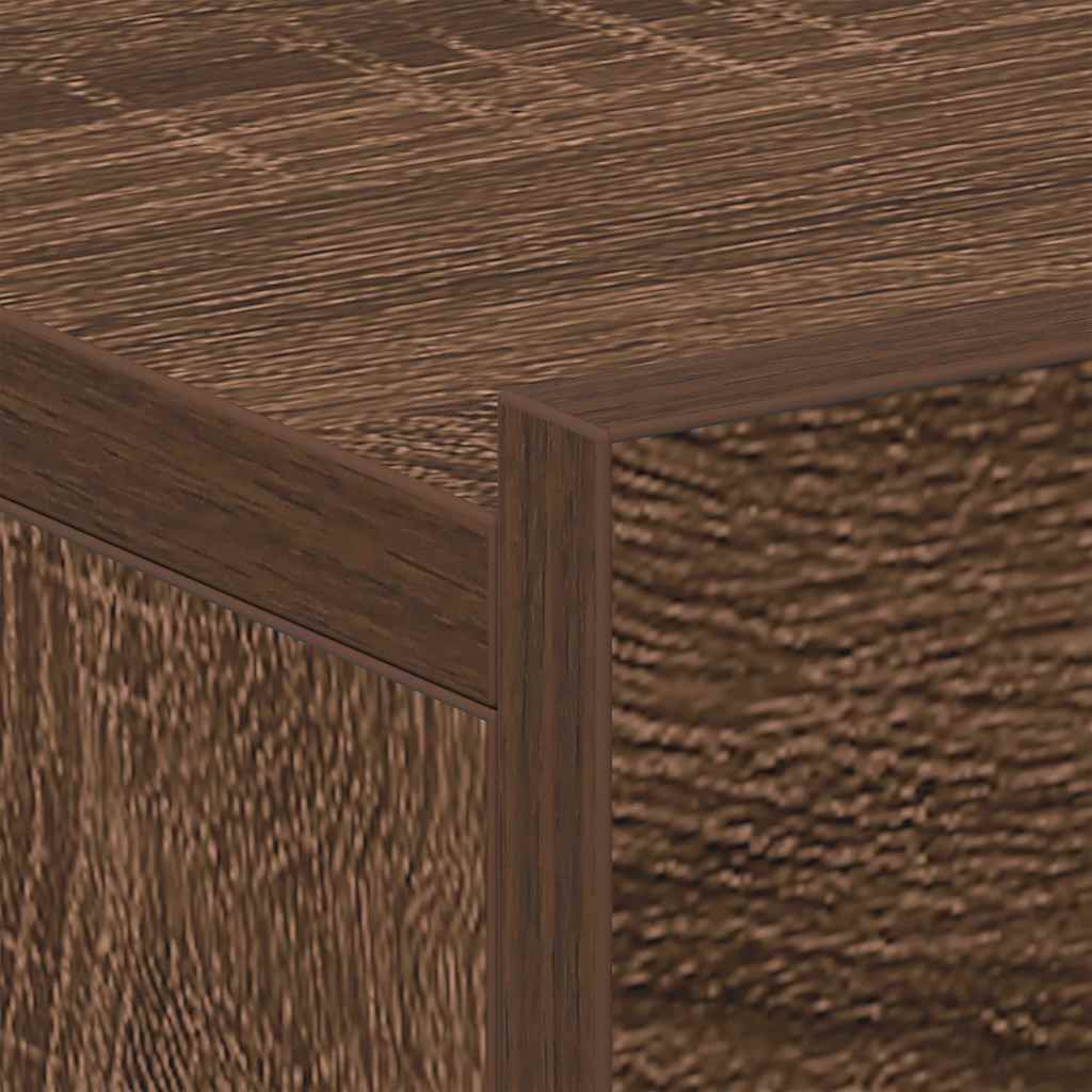 Væghængt natbord 40x30x15 cm konstrueret træ brun egetræ - brun eg, 2 - number 10.