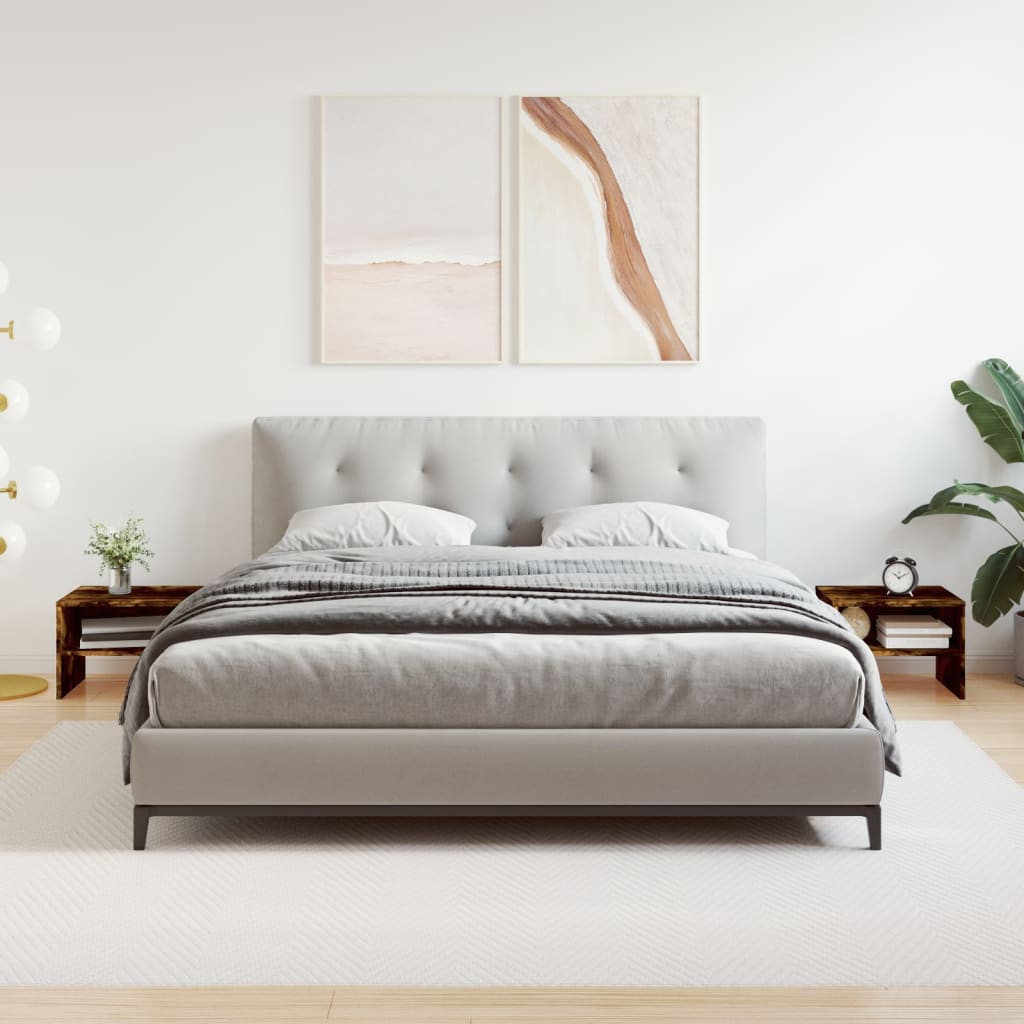 Sengeborde stk. 40x30x30 cm konstrueret træ røget egetræ - røget eg, 2 - number 1.