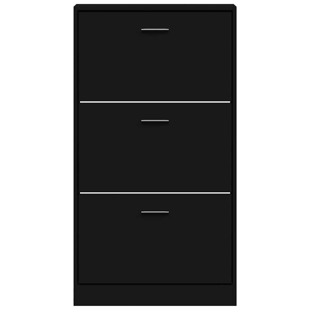 Ormarić za cipele 59x17x108 cm konstruirano drvo - crni, 1, 108 cm - number 4.