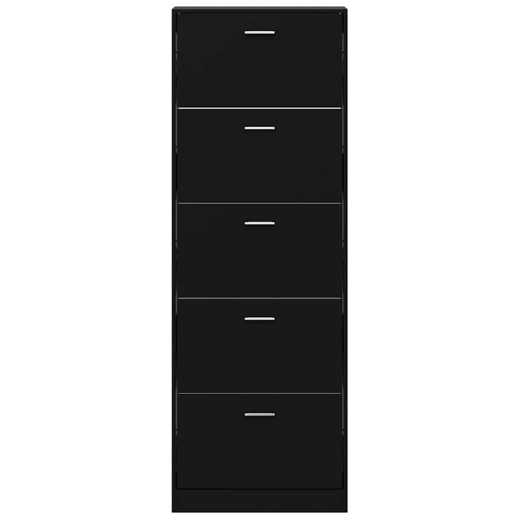 Ormarić za cipele 59x17x169 cm izrađeno drvo - crni, 1, 169 cm - number 4.