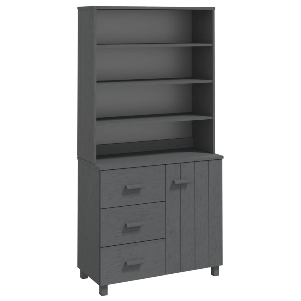 High cabinet hamar pine - dark grey, 2 - number 2.