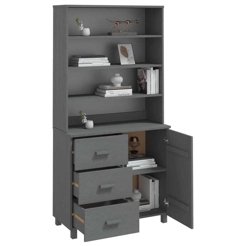 High cabinet hamar pine - dark grey, 2 - number 4.