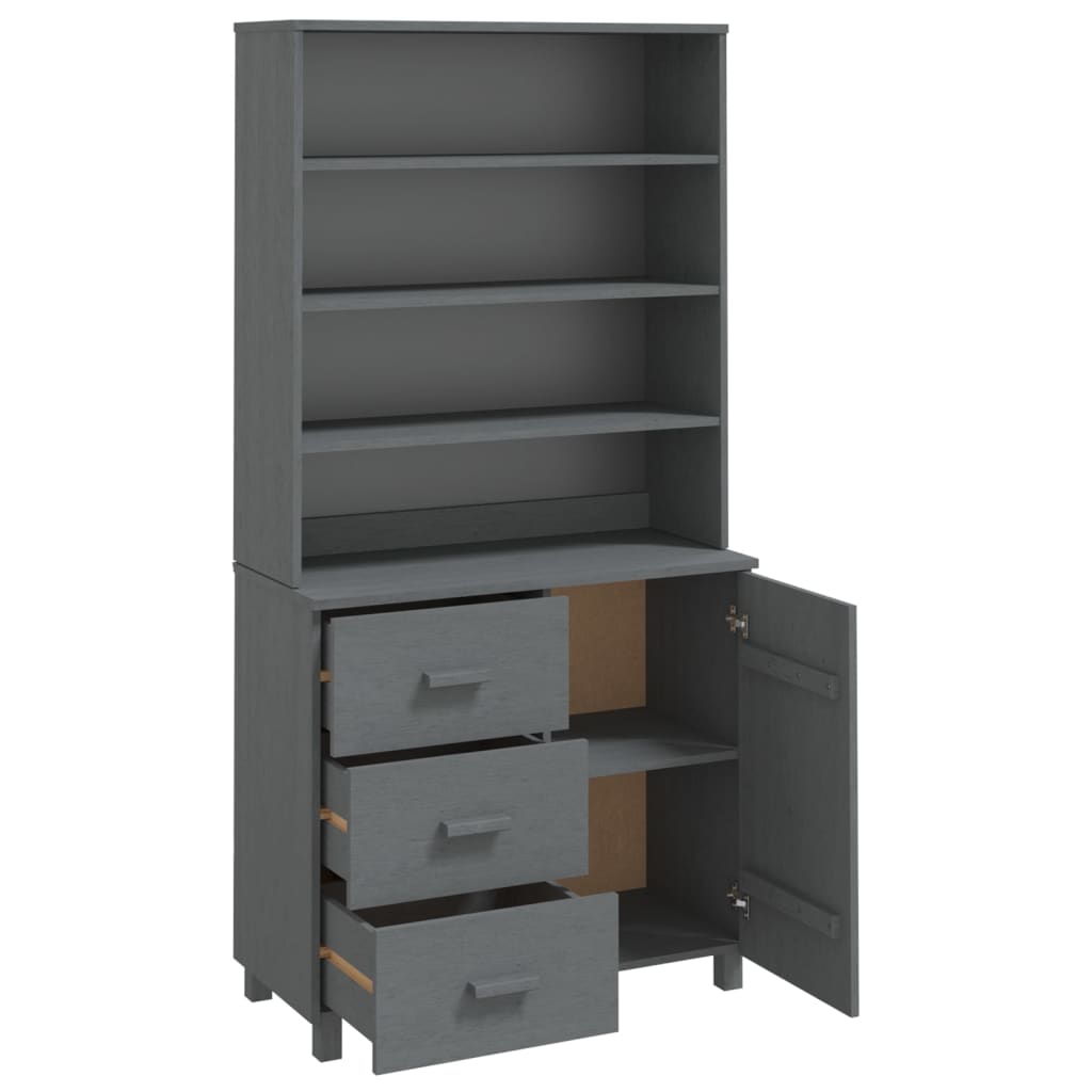 High cabinet hamar pine - dark grey, 2 - number 6.