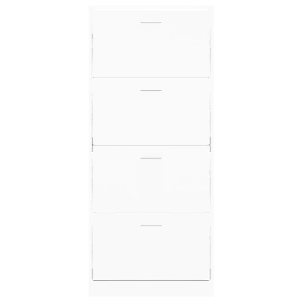 Skoskab 63x24x147 cm konstrueret træ - hvid, 1, 147 cm, ooo 1 - number 4.