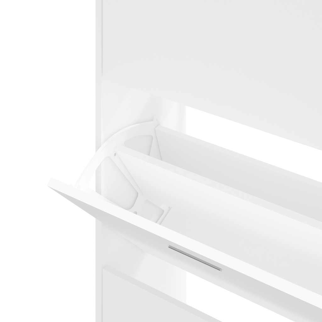 Skoskab 63x24x147 cm konstrueret træ - hvid, 1, 147 cm, ooo 1 - number 7.