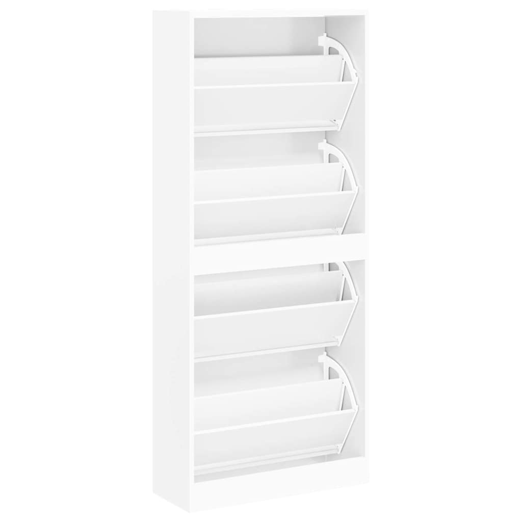 Skoskab 63x24x147 cm konstrueret træ - hvid, 1, 147 cm, ooo 1 - number 6.