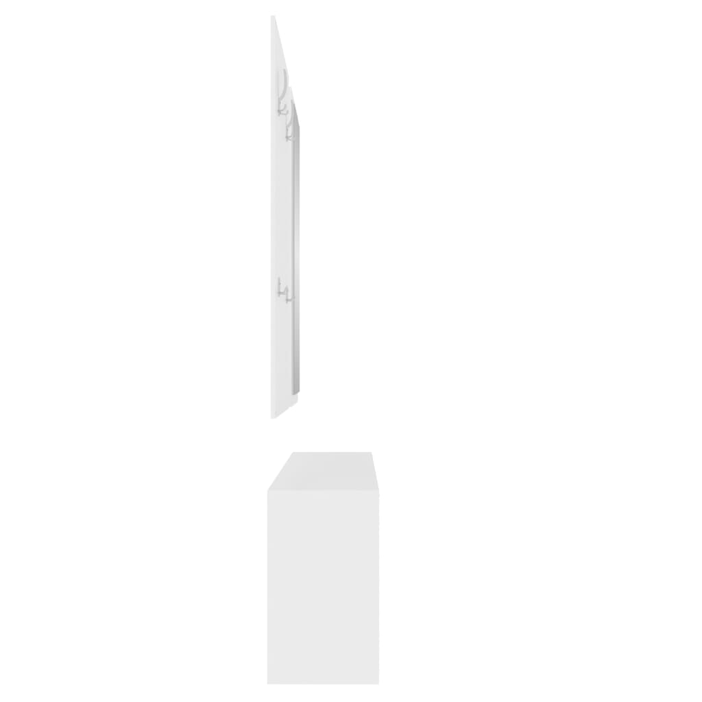 3-i-1 skoskabssæt konstrueret træ hvid - number 7.