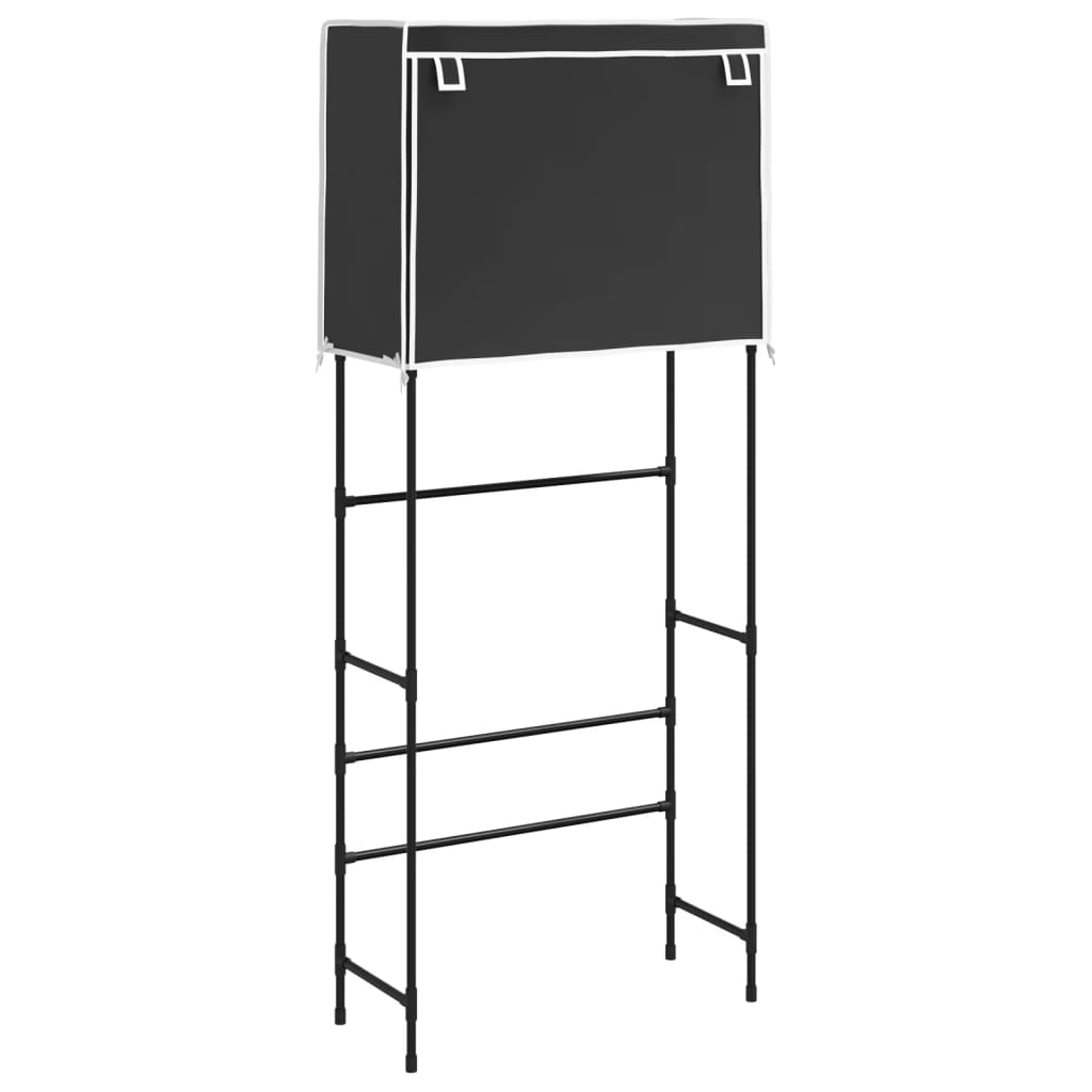 Storage rack above washing machine 71x29.5x170.5 cm iron - black - number 2.