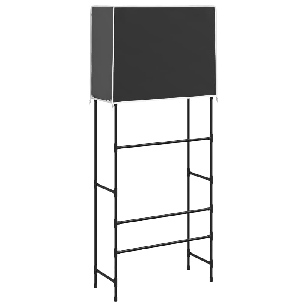 Storage rack above washing machine 71x29.5x170.5 cm iron - black - number 5.