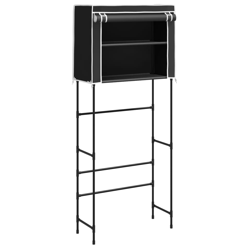 Storage rack above washing machine 71x29.5x170.5 cm iron - black - number 6.