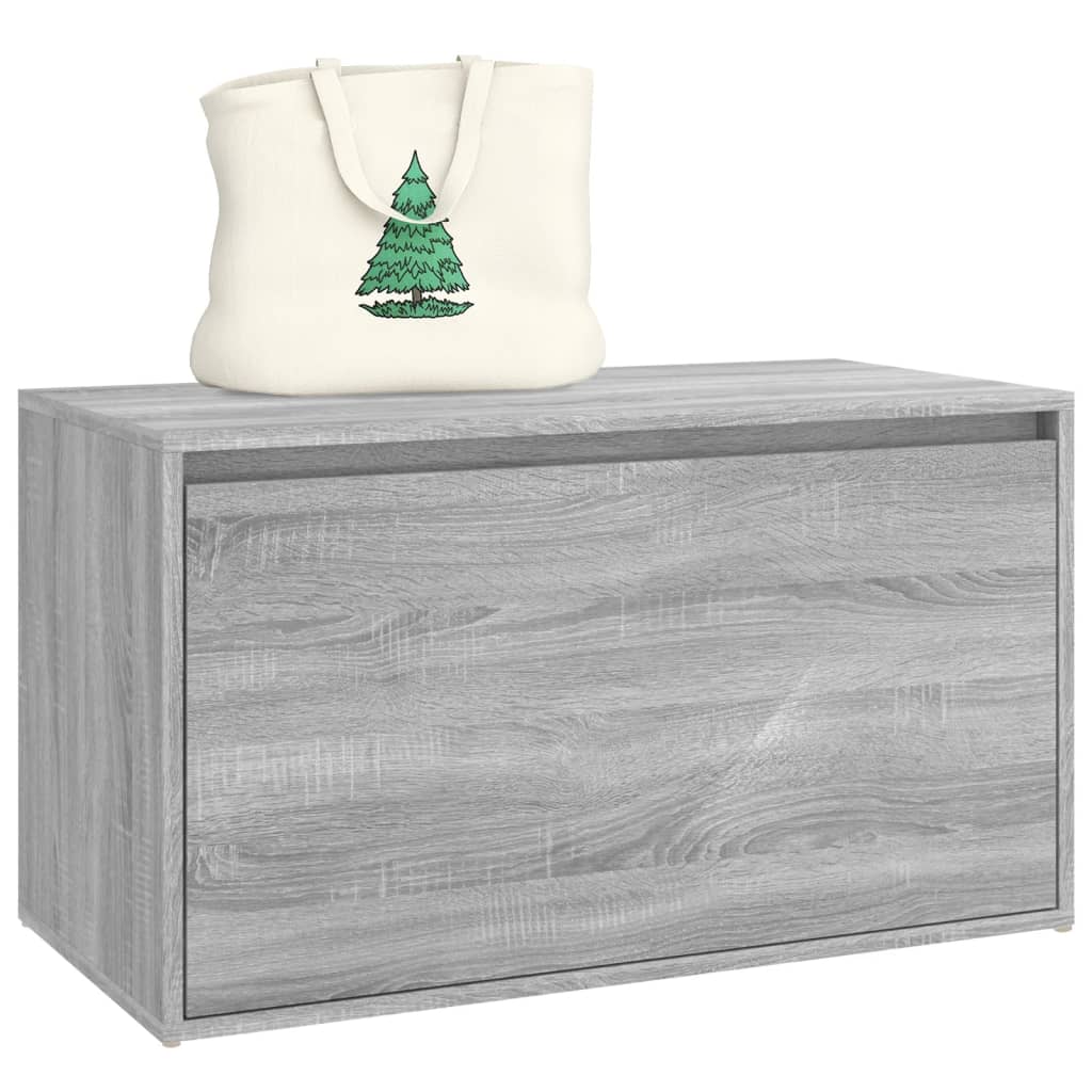 Entrébænk 80x40x45 cm konstrueret træ - grå sonoma-eg - number 5.