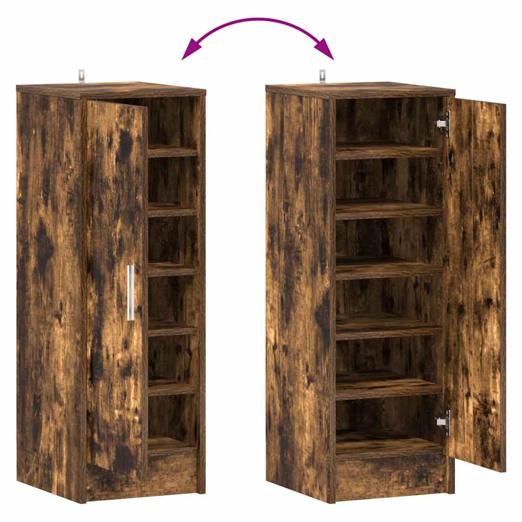 Ormarić za cipele 32x35x92 cm izrađeno drvo dimljeni hrast - dimljeni hrast, 1 - number 8.