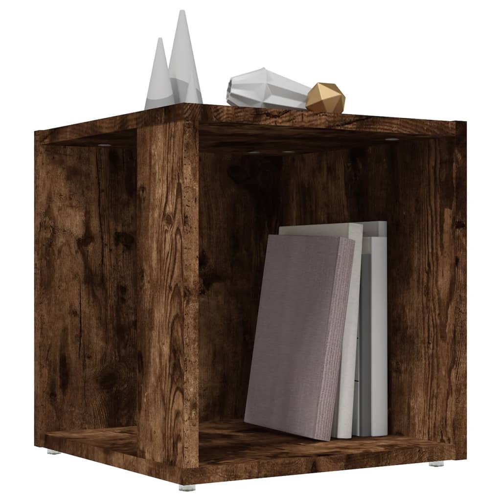 Stolik pomocniczy 33x33x34,5 cm drewno klejone kolor dąb wędzony - number 4.