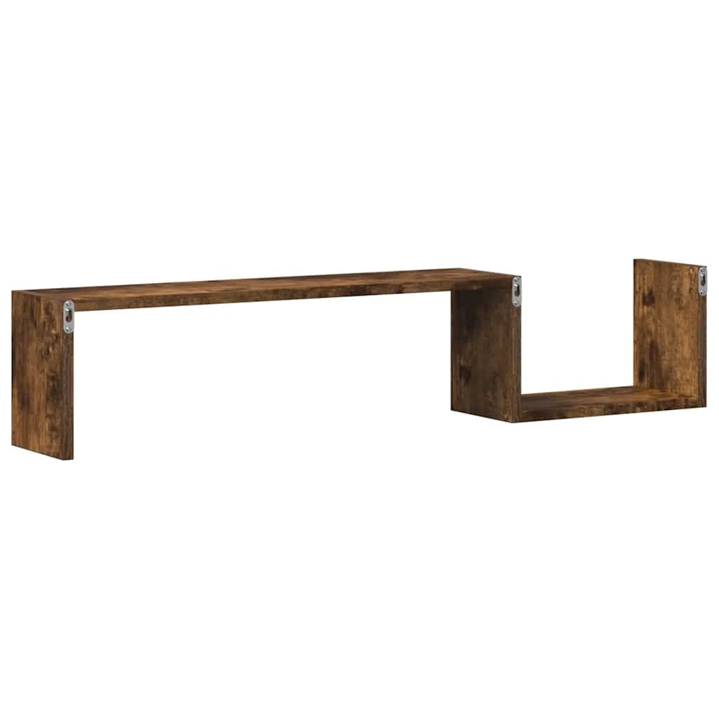 Wall shelves pc. 100x15x20 cm engineered wood smoked oak - number 6.