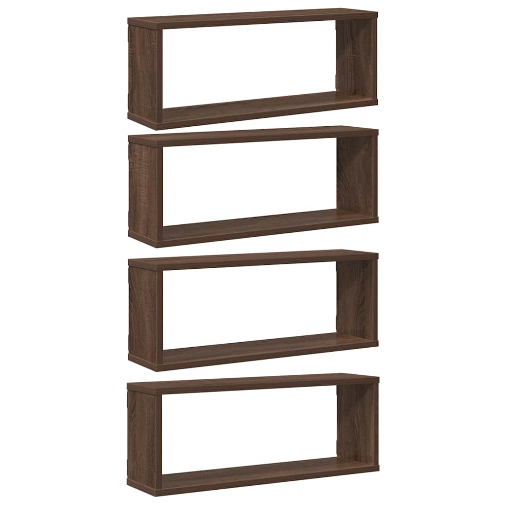 Wall shelves pcs. 60x15x23 cm constructed wood brown oak - brown oak, 4, 1 - number 2.