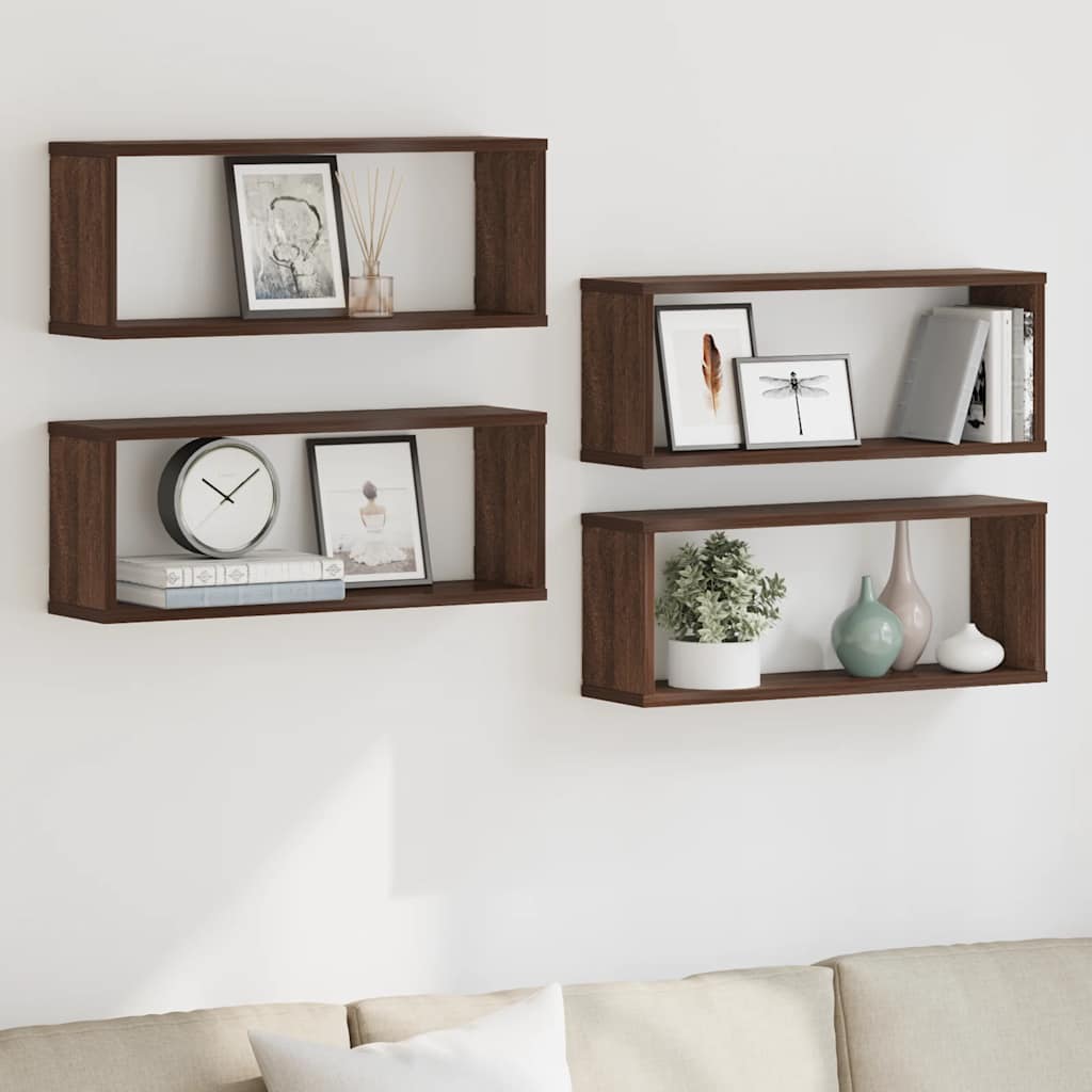 Wall shelves pcs. 60x15x23 cm constructed wood brown oak - brown oak, 4, 1 - number 3.
