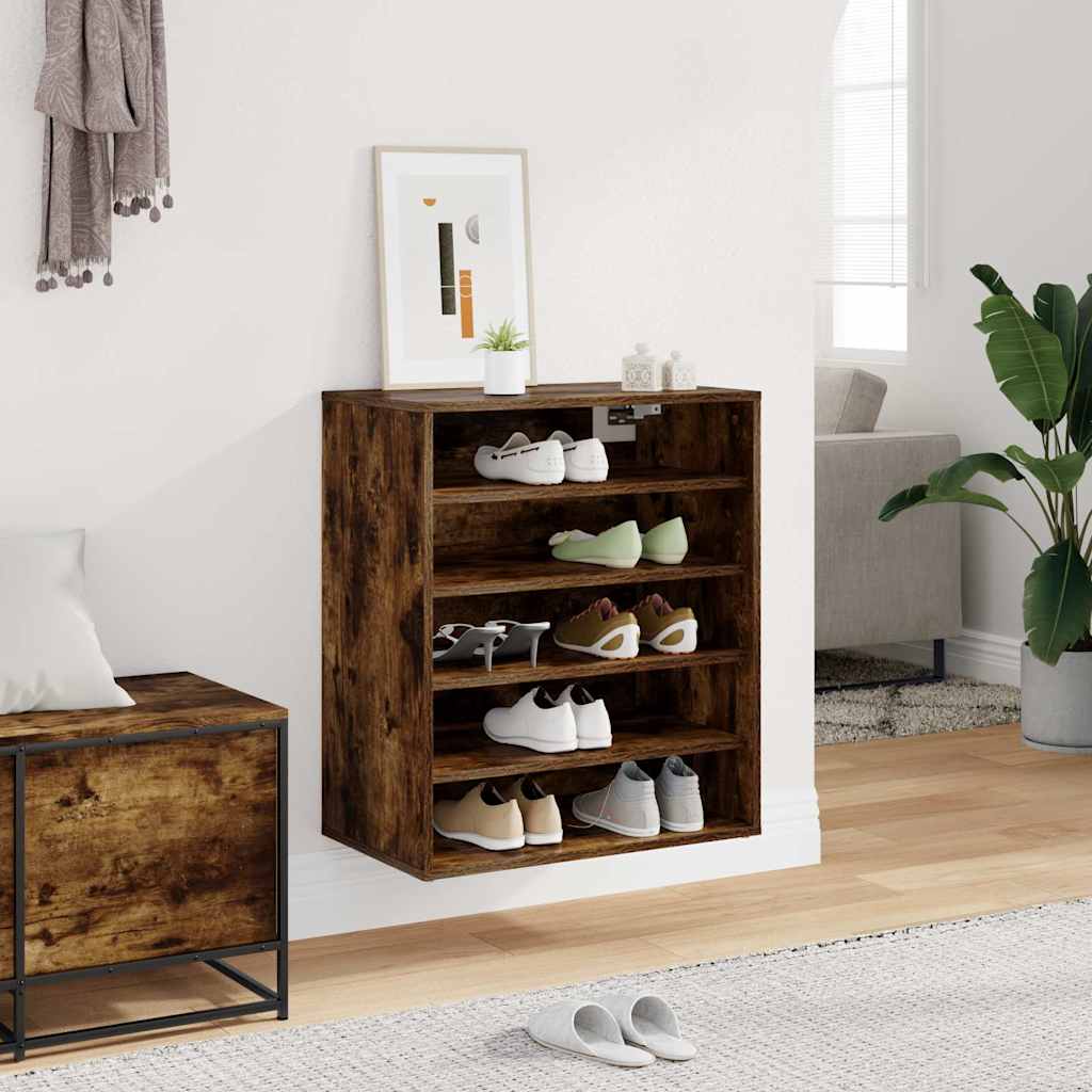 Shoe rack 60x35x70 cm engineered wood smoked oak - smoked oak, 1 - number 3.
