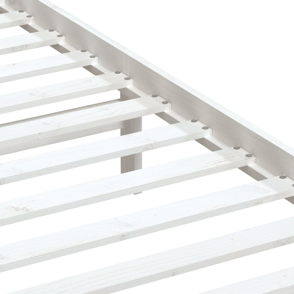 Sengeramme massiv furu - hvit, 90 x 200 cm - number 6.