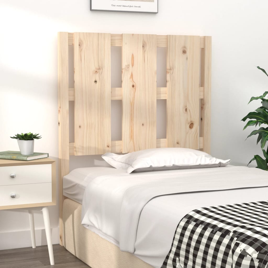 Sengegærde 80,5x4x100 cm massivt fyrretræ - naturfarvet, 80.5 x 100 cm, 1 - number 1.