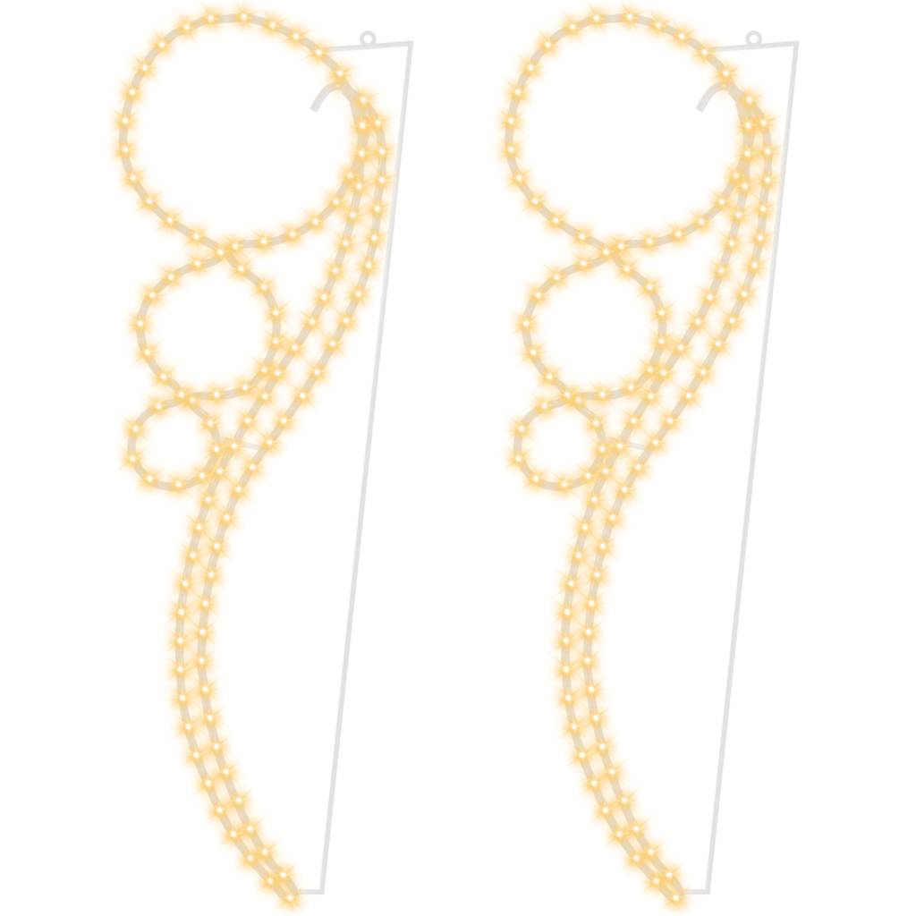 Guirlandes lumineuses sphériques 2 pcs. 111,5x35x4,5 cm lumière blanche chaude - number 3.