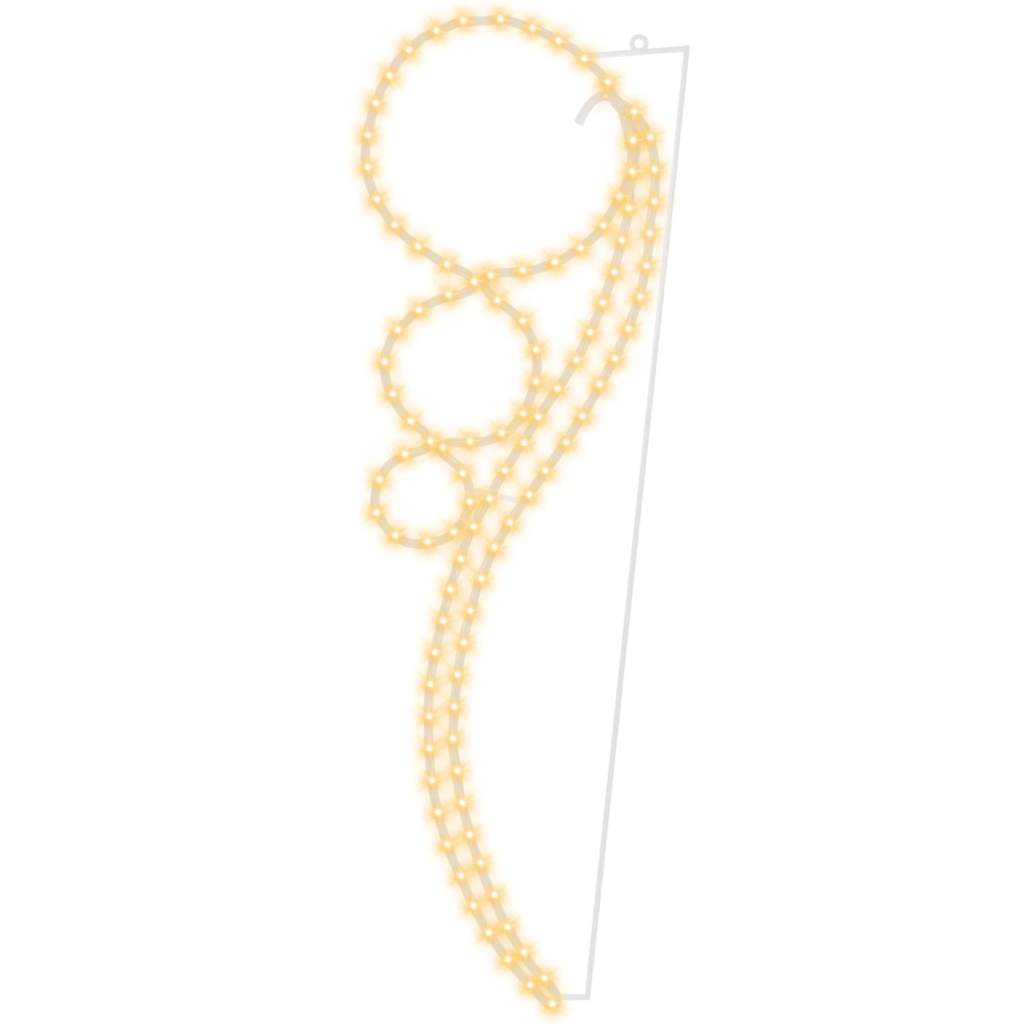 Guirlandes lumineuses sphériques 2 pcs. 111,5x35x4,5 cm lumière blanche chaude - number 5.