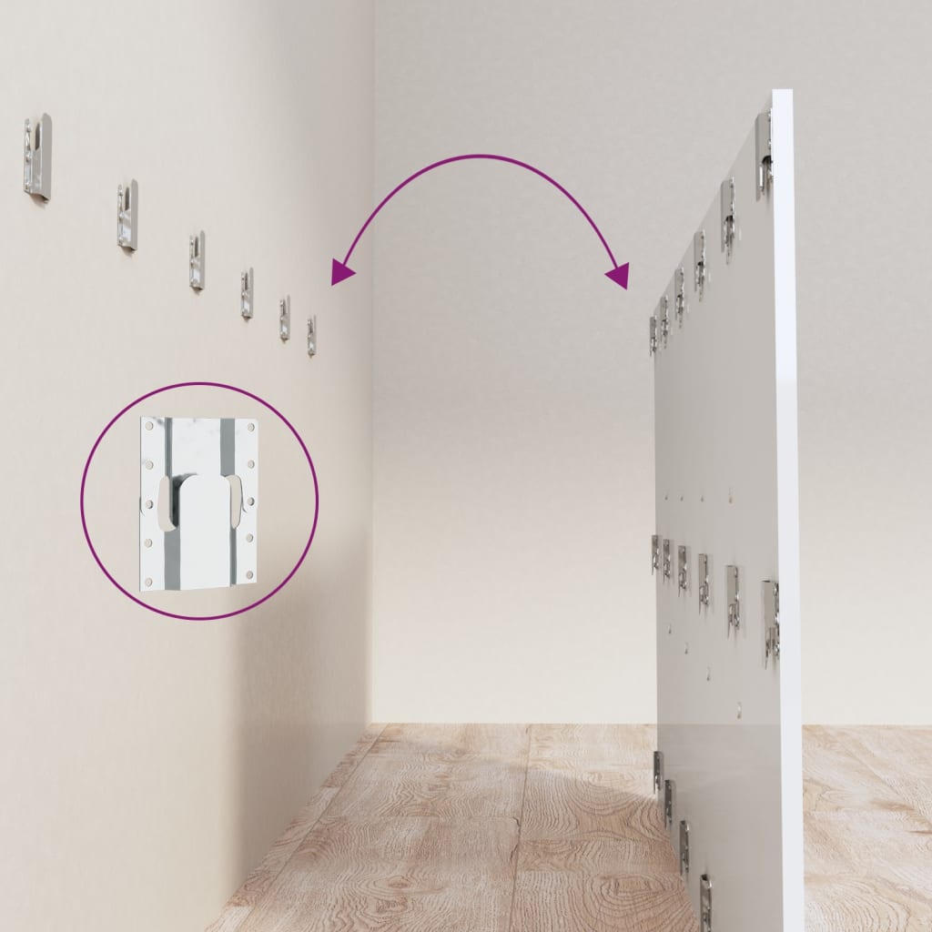 Ogradica za krevet 200x1,5x80 cm konstruirano drvo visoki sjaj - bijela visoki sjaj, 1 - number 5.