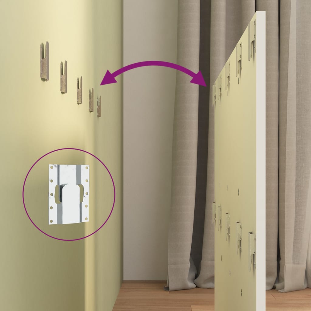 Sengegærde 120x1,5x80 cm konstrueret træ - hvid, 1 - number 6.