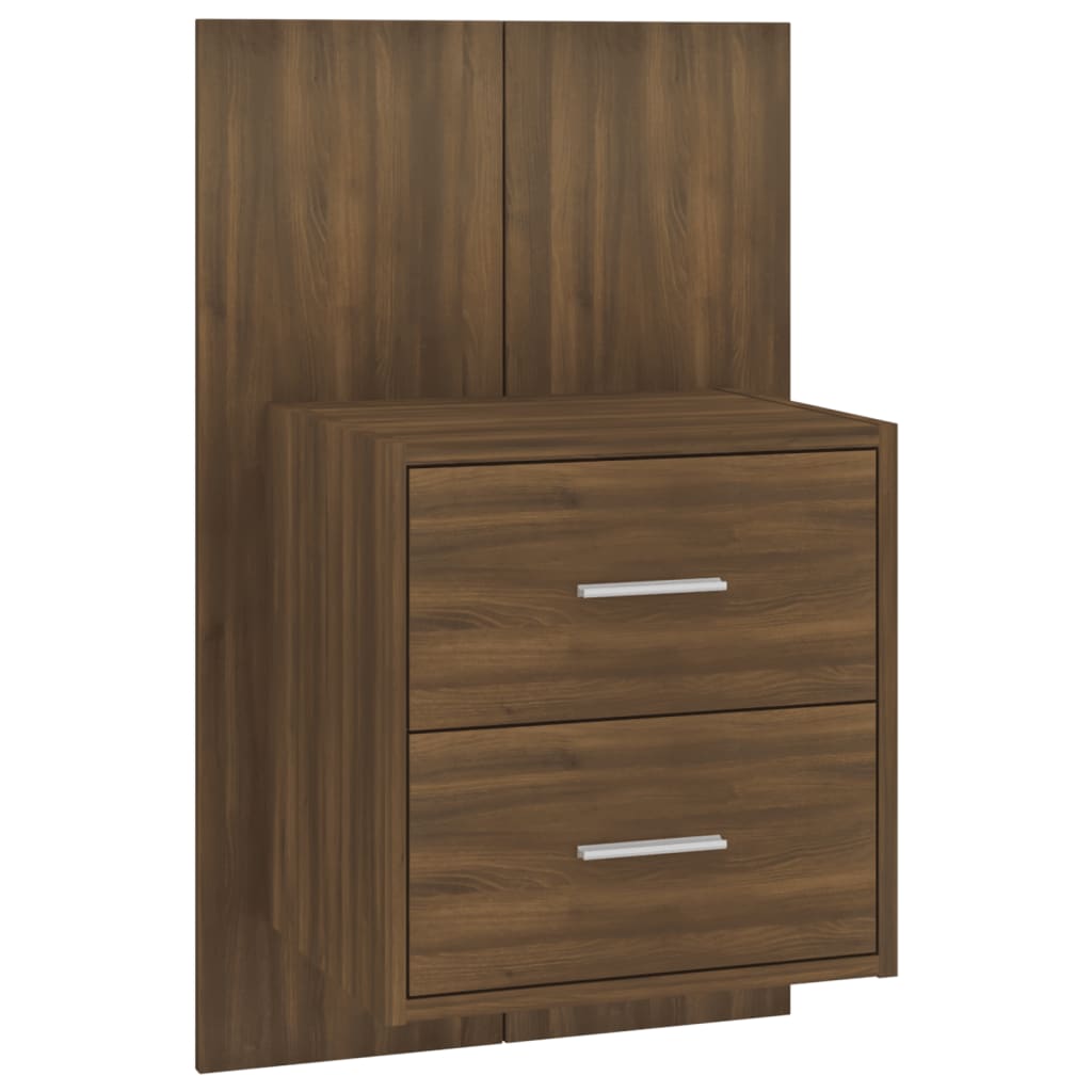 Wall -hung bedside table - brown oak, 1 - number 2.