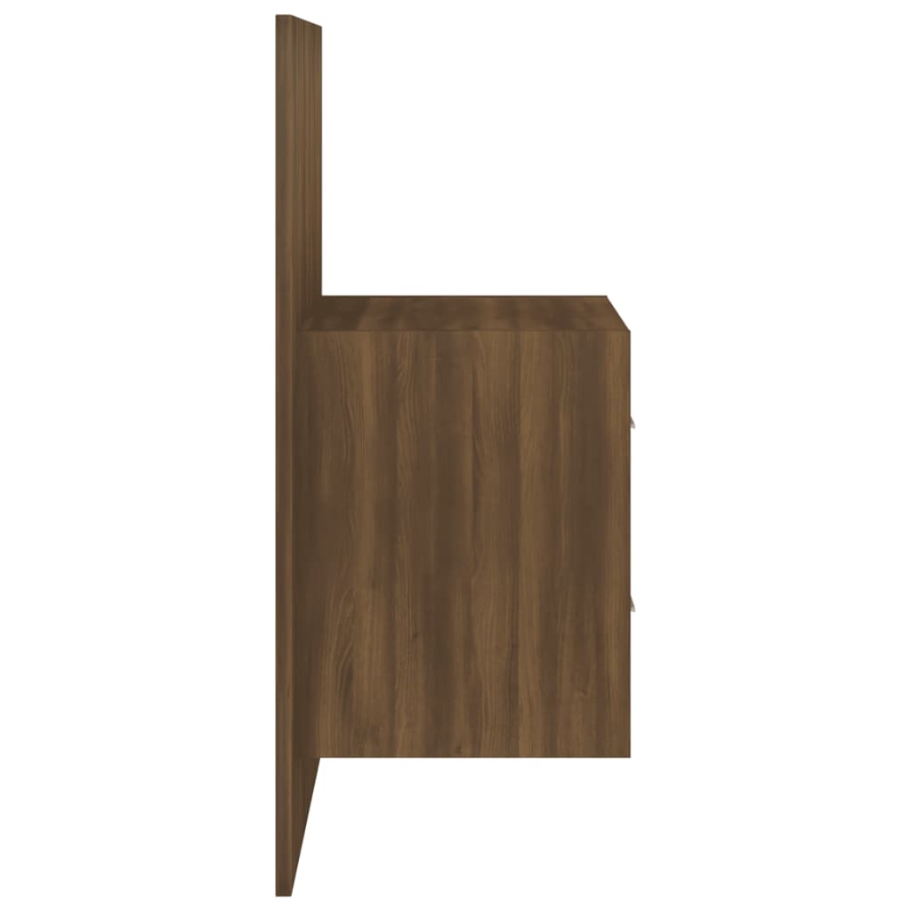 Wall -hung bedside table - brown oak, 1 - number 6.