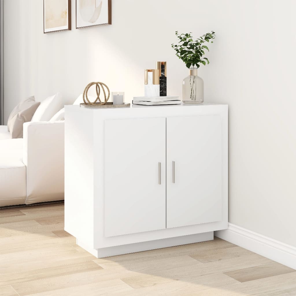 Sideboard 80x40x75 cm engineered wood - white, 1 - number 1.