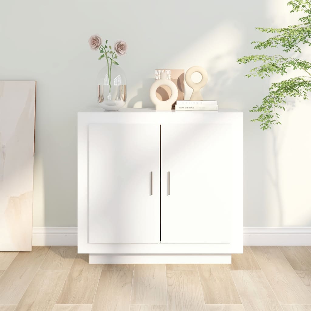 Sideboard 80x40x75 cm engineered wood - white, 1 - number 7.