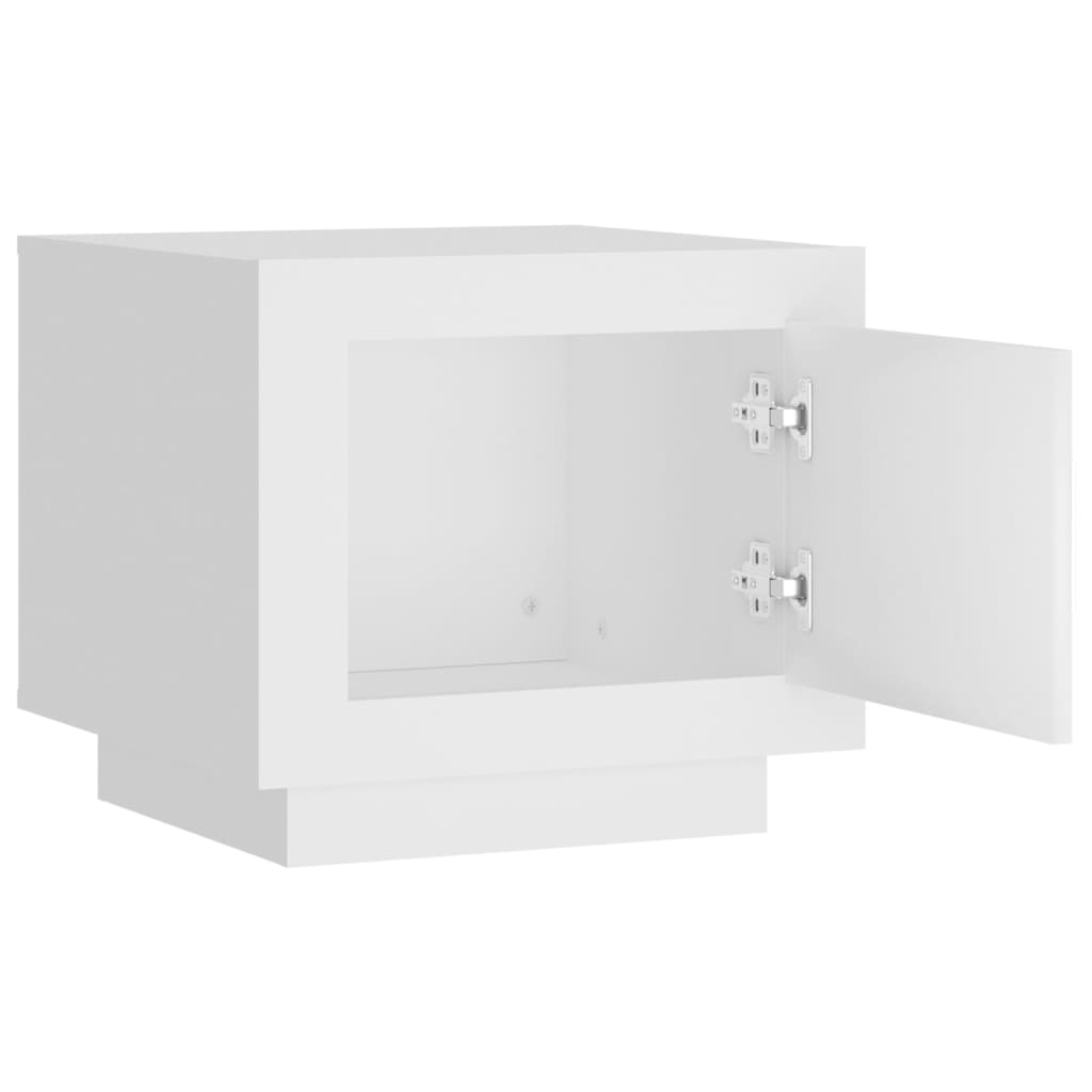 Stolik kawowy 51x50x45 cm drewno klejone - biały, 1 - number 5.