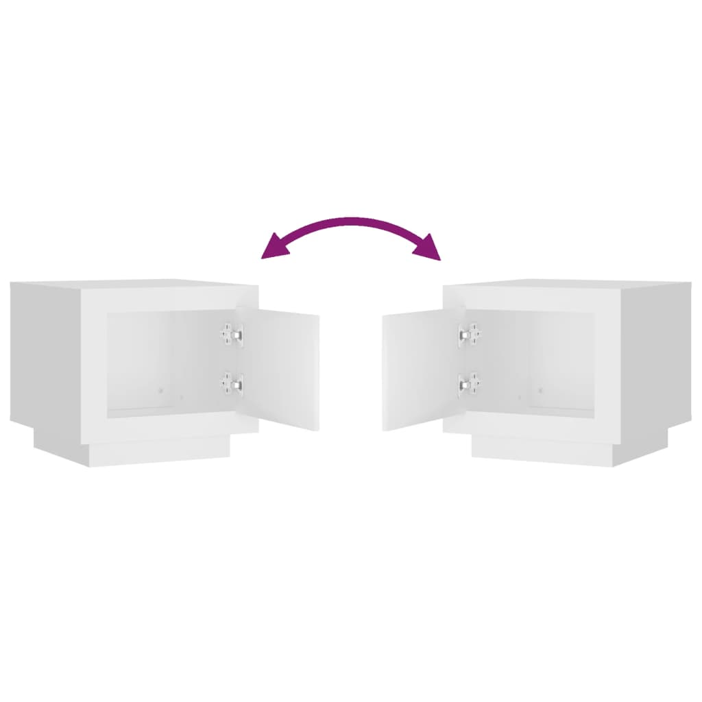 Stolik kawowy 51x50x45 cm drewno klejone - biały, 1 - number 6.
