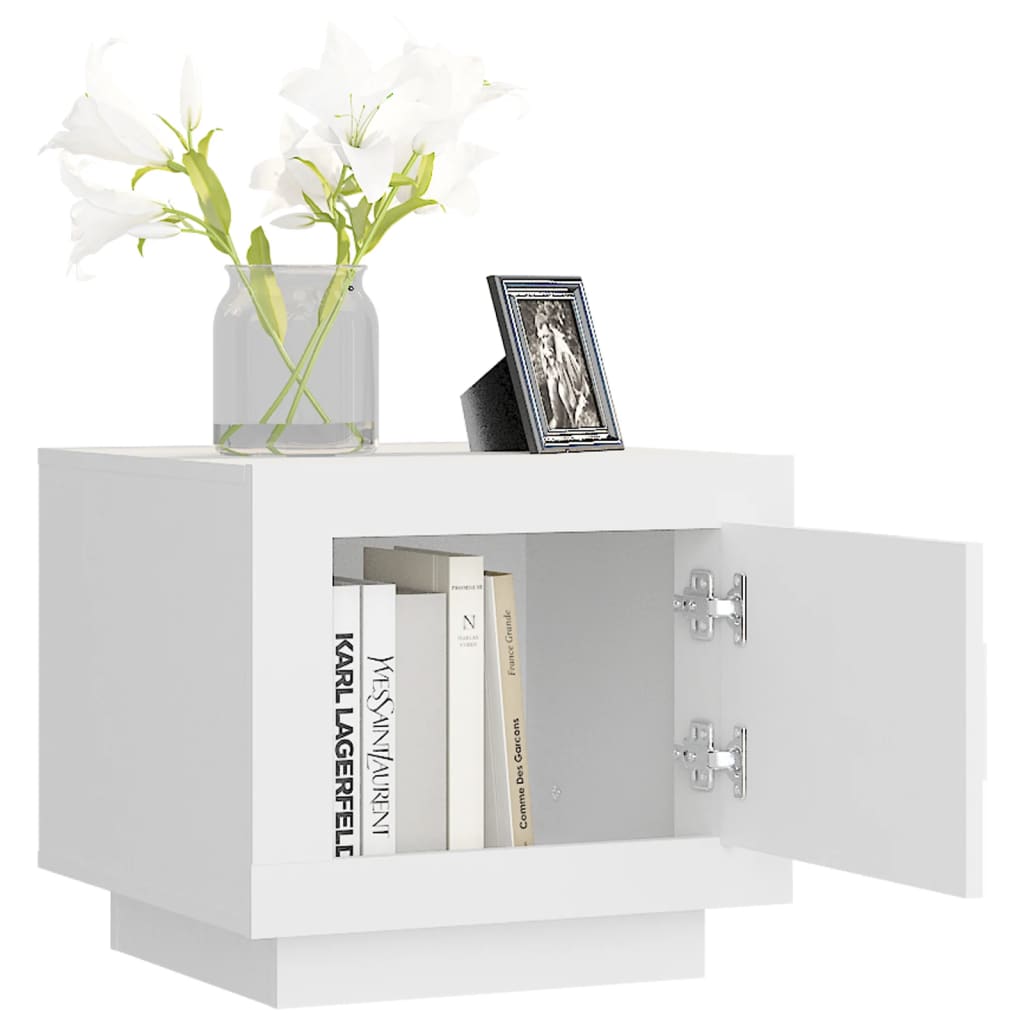 Stolik kawowy 51x50x45 cm drewno klejone - biały, 1 - number 8.